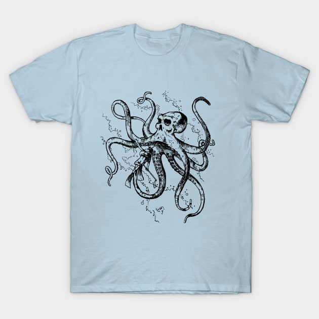 Octo Skull Attach T-Shirt by DavidLoblaw